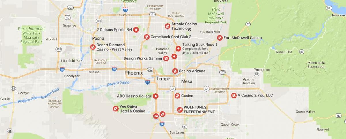 kaart van Phoenix casino